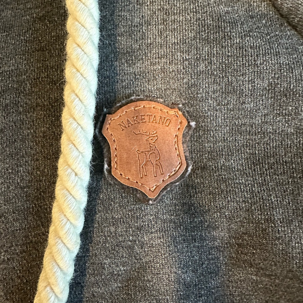 Naketano The Poets Choice zip up dark grey hoodie - Picture 3 of 8